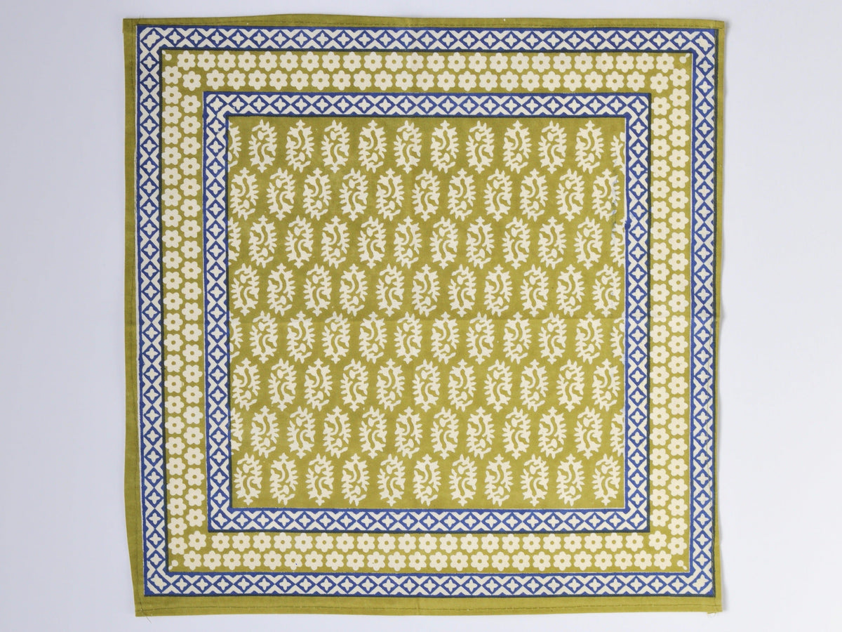 テーブルマット&ナプキン 2人用 / Hand Block Printed Placemats with Napkins 2set No.3