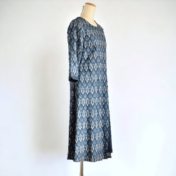 Fabindia　7分袖のクルタドレス　IKAT KURTA DRESS