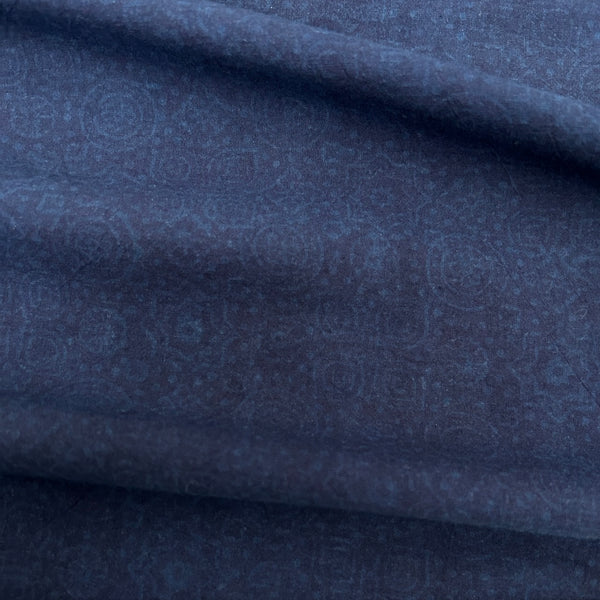 藍色幾何学／アジュラク染め・ ナチュラルダイ [50cm] AJRAKH HAND DYE / AJ099
