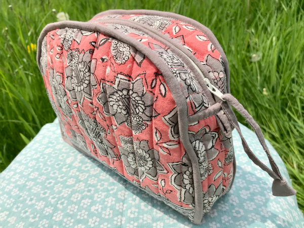ソーマ　ブロックプリント　ポーチ　SOMA BLOCK PRINT POUCH