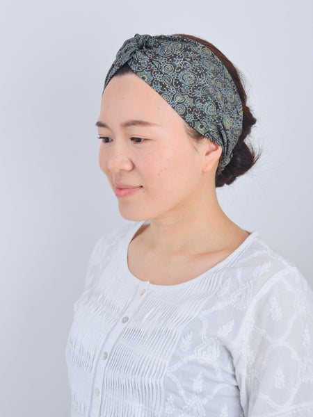 ヘアターバン・ワイドタイプ AJRAKH PRINT HAIR TURBAN <ACB2012AJ17>